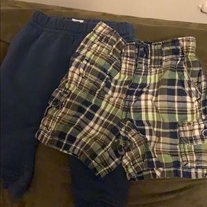 Navy Pants & Plaid shorts